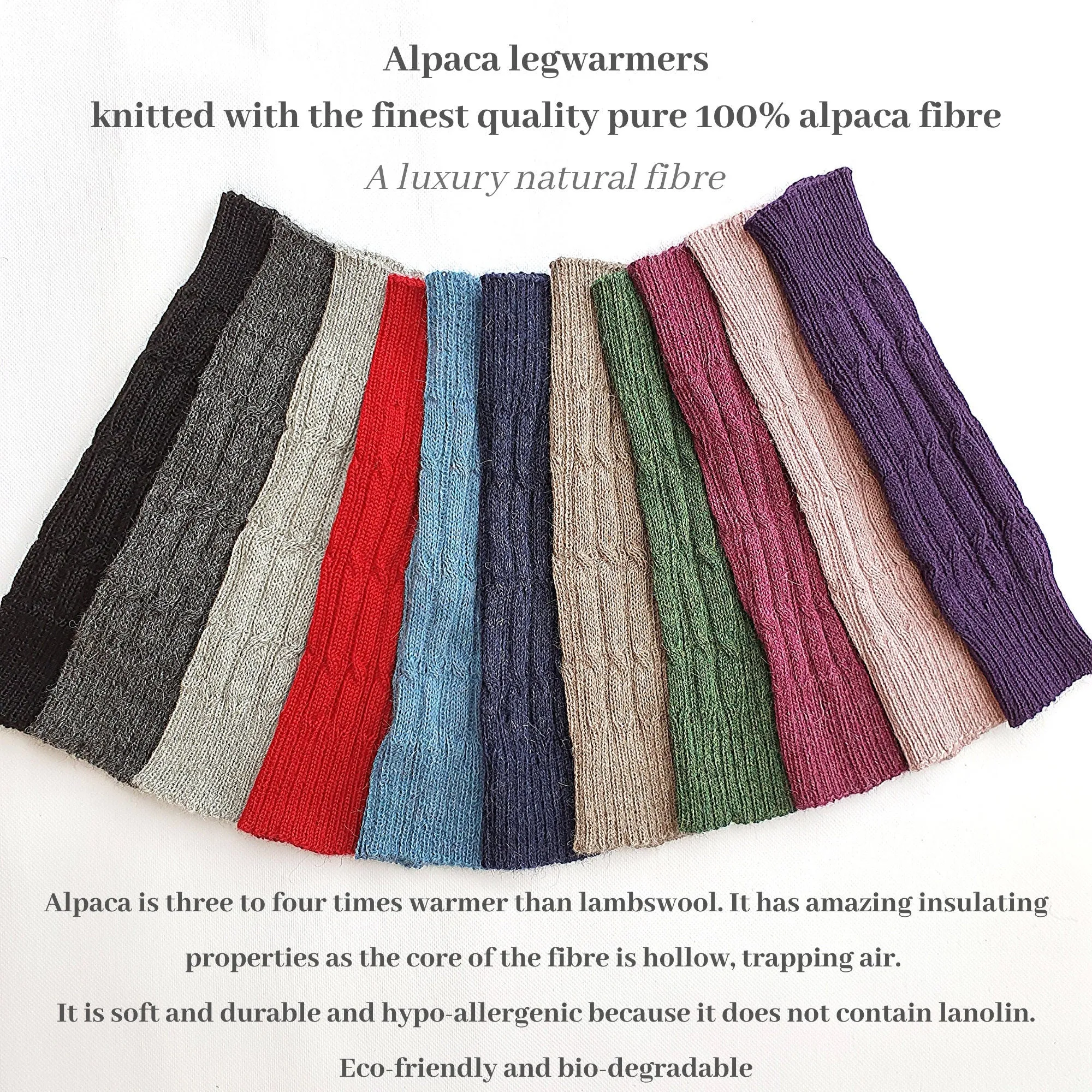 Leg warmers, 100% Alpaca