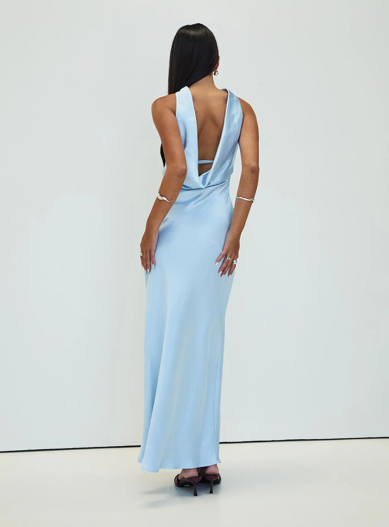 Legacies Strapless Maxi Dress Icy Blue