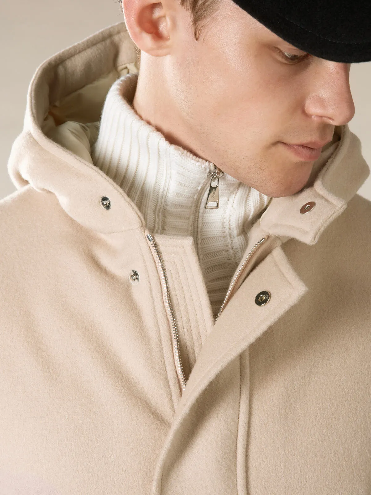 Light Beige Wintertime Parka