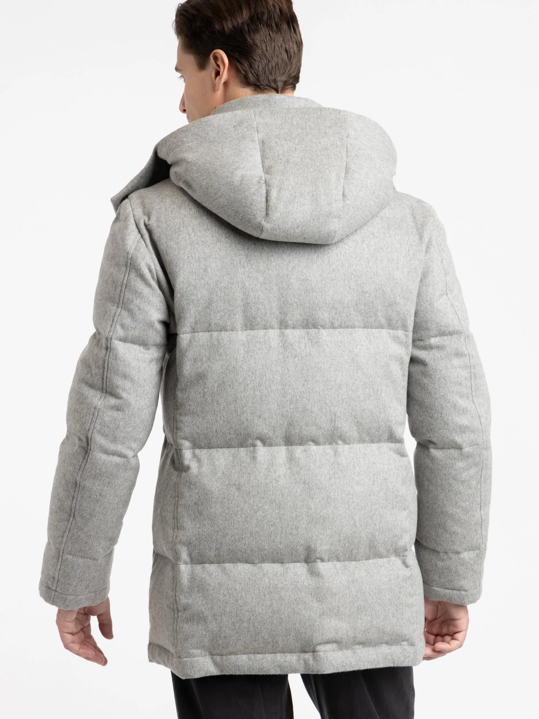 Light Grey Cashmere Down Puffer