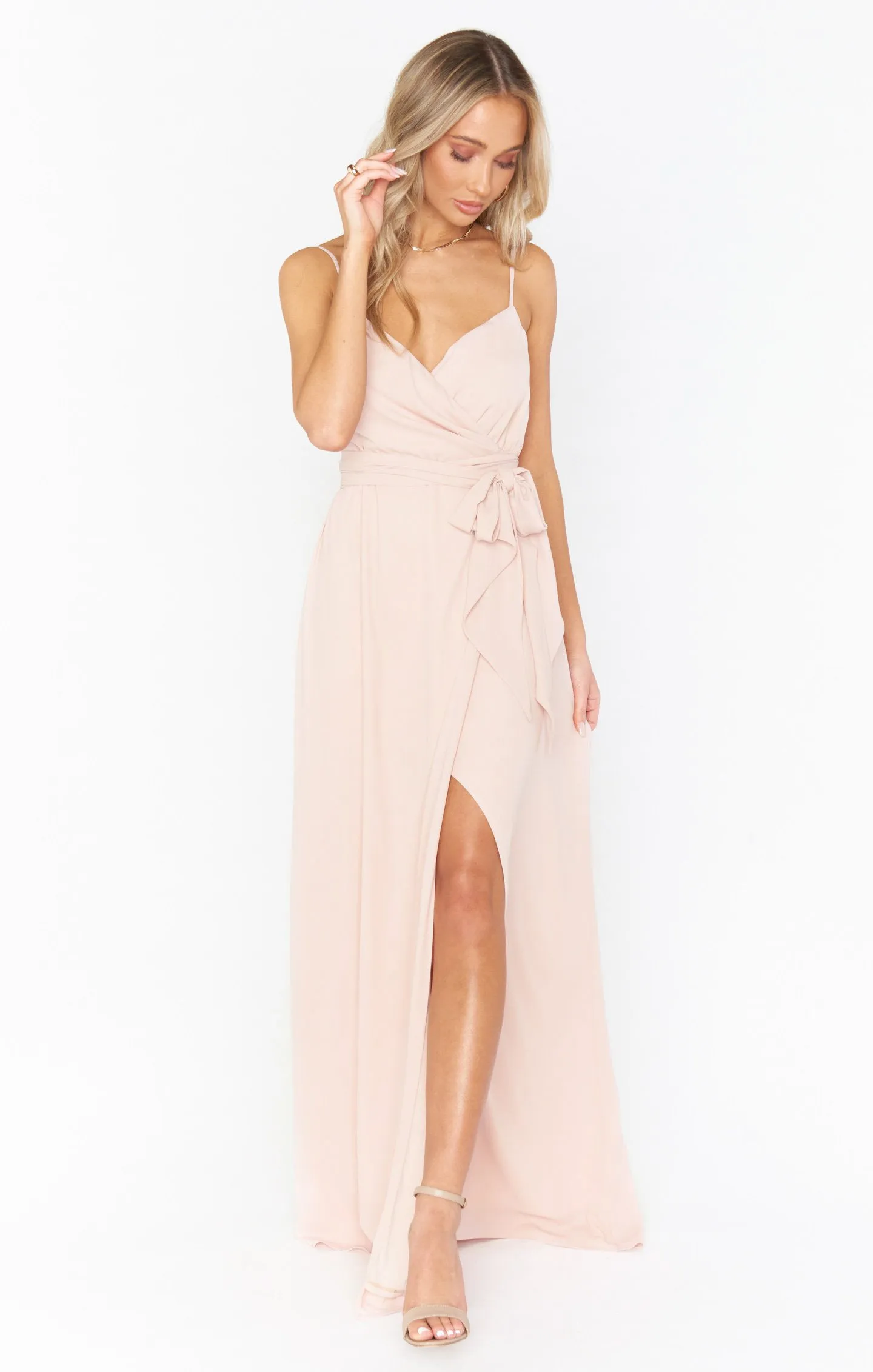 Liz Maxi Dress ~ Dusty Blush Crisp