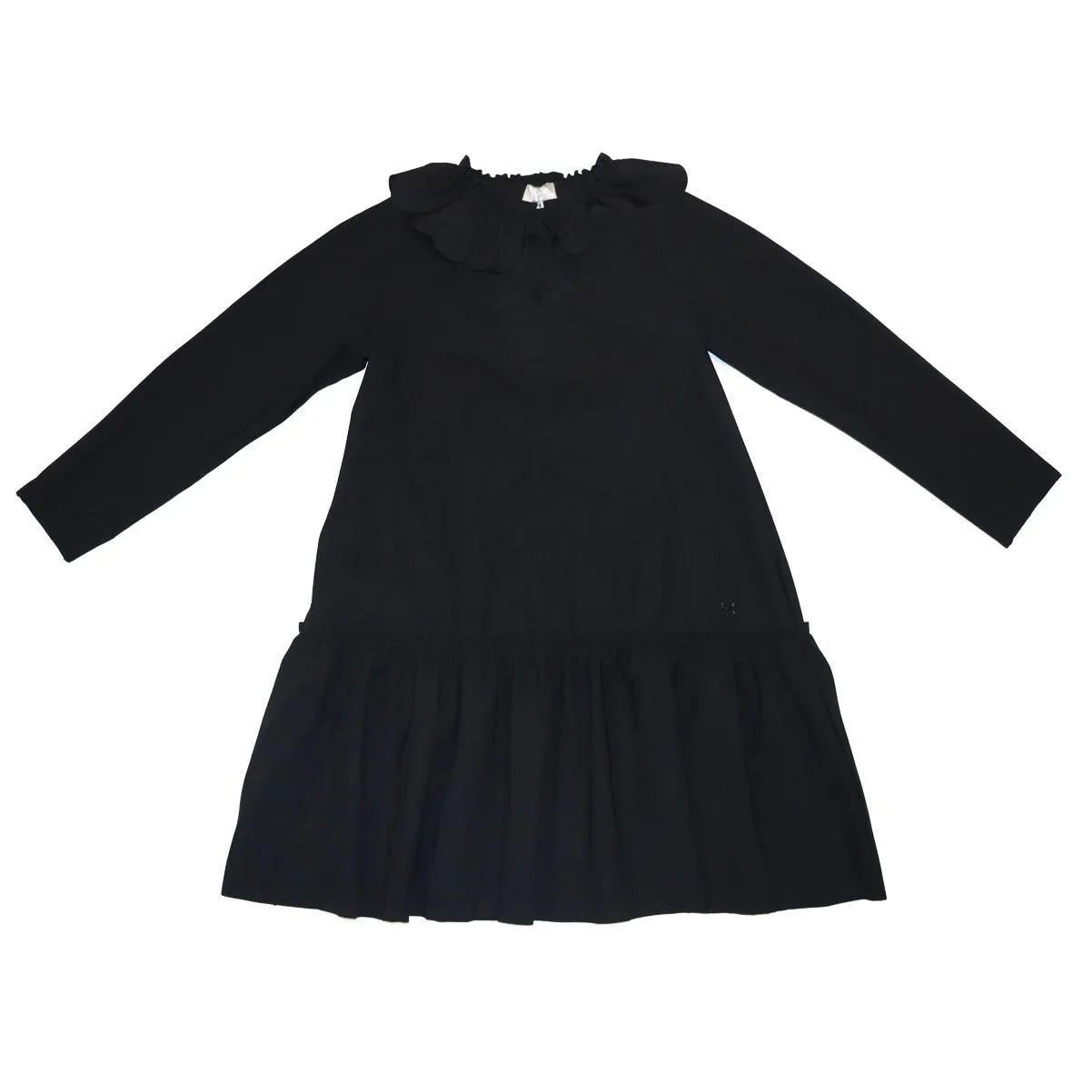 Long Sleeve Ruffle Collar Dress