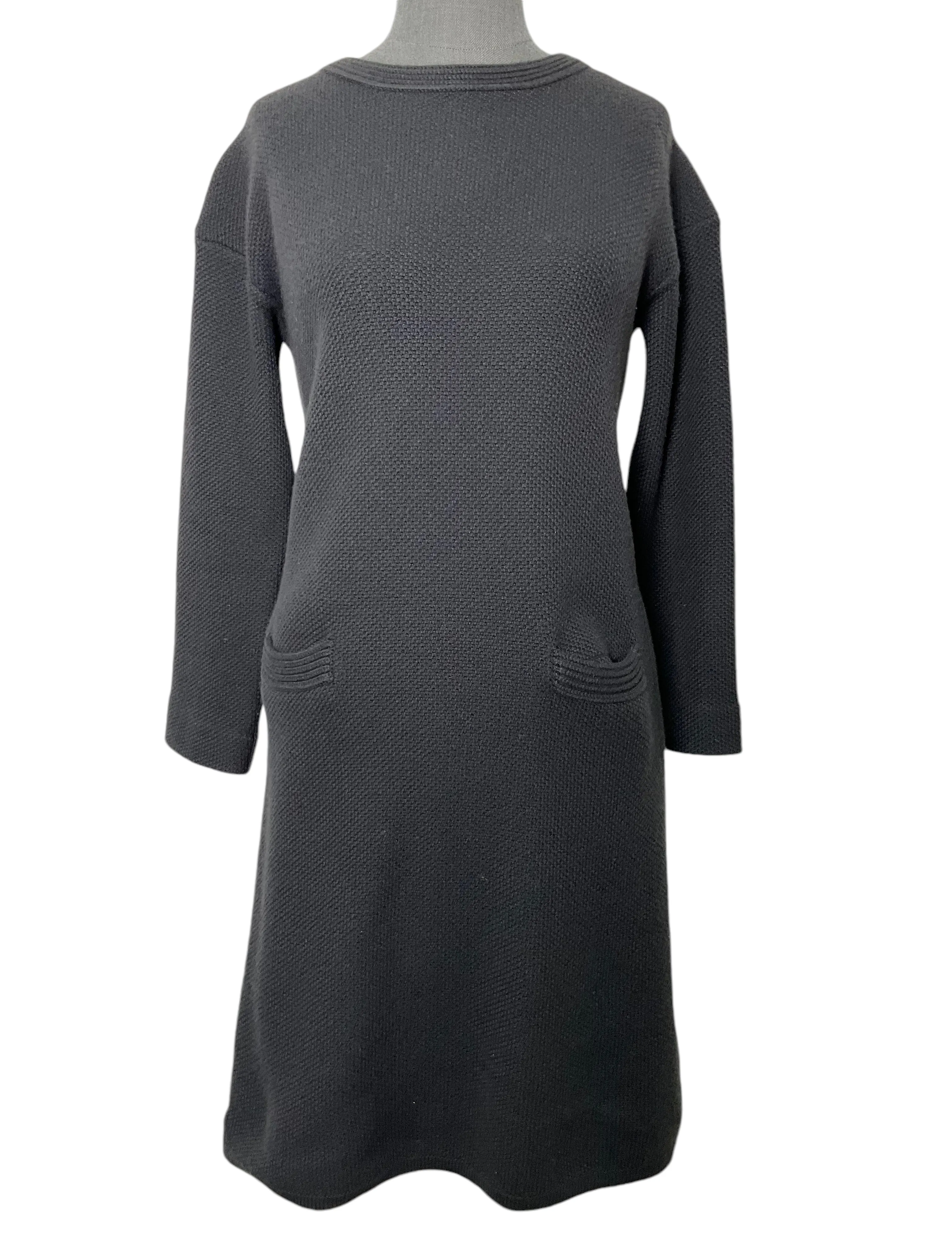 LORO PIANA Baby Cashmere Front Pocket Midi Dress Size S