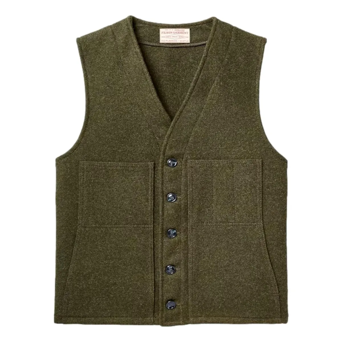 Mackinaw Wool Vest Forest Green