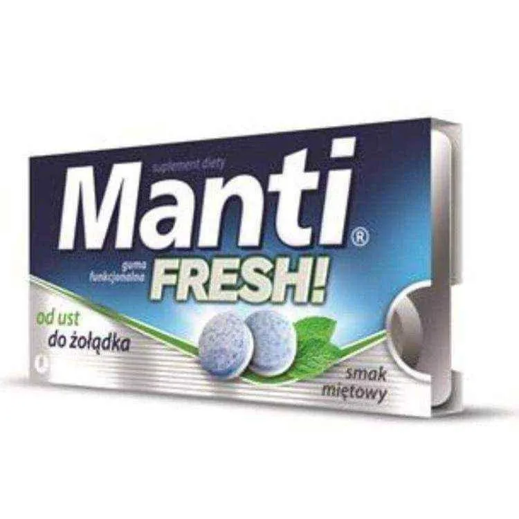 MANTI FRESH Rubber Functional taste of peppermint x 10 pieces, bloating after eating