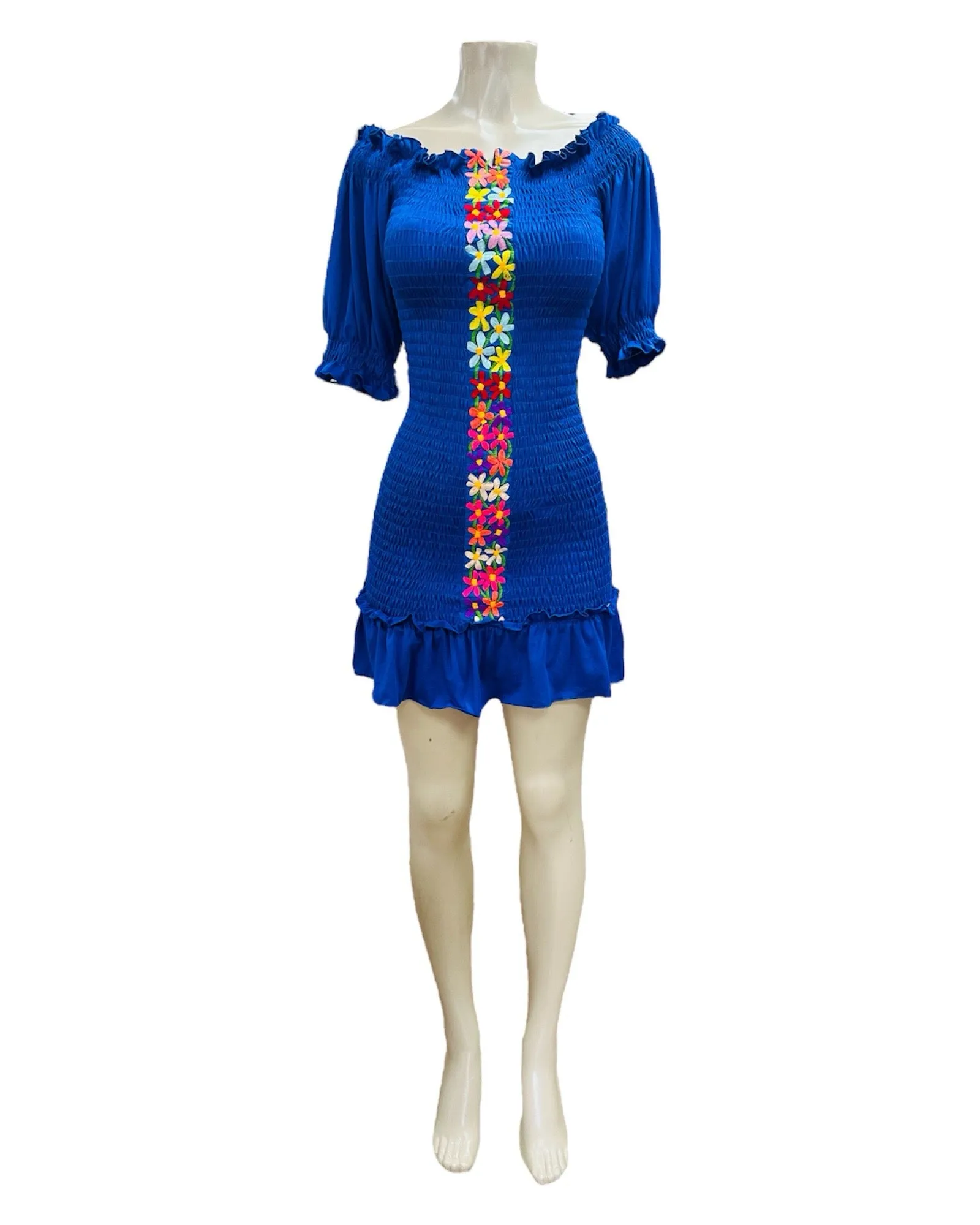 Maribel Mexican Royal Blue Dress