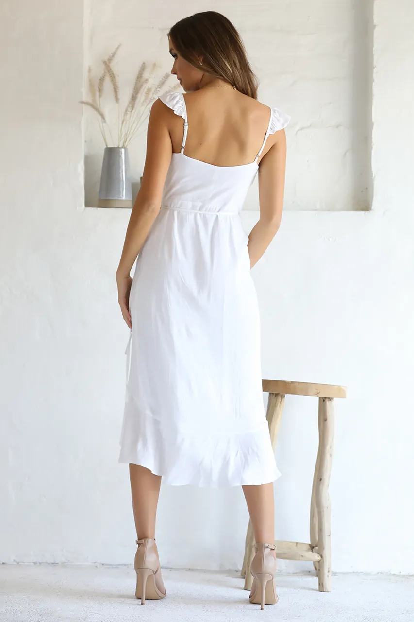 Marni white wrap maxi dress