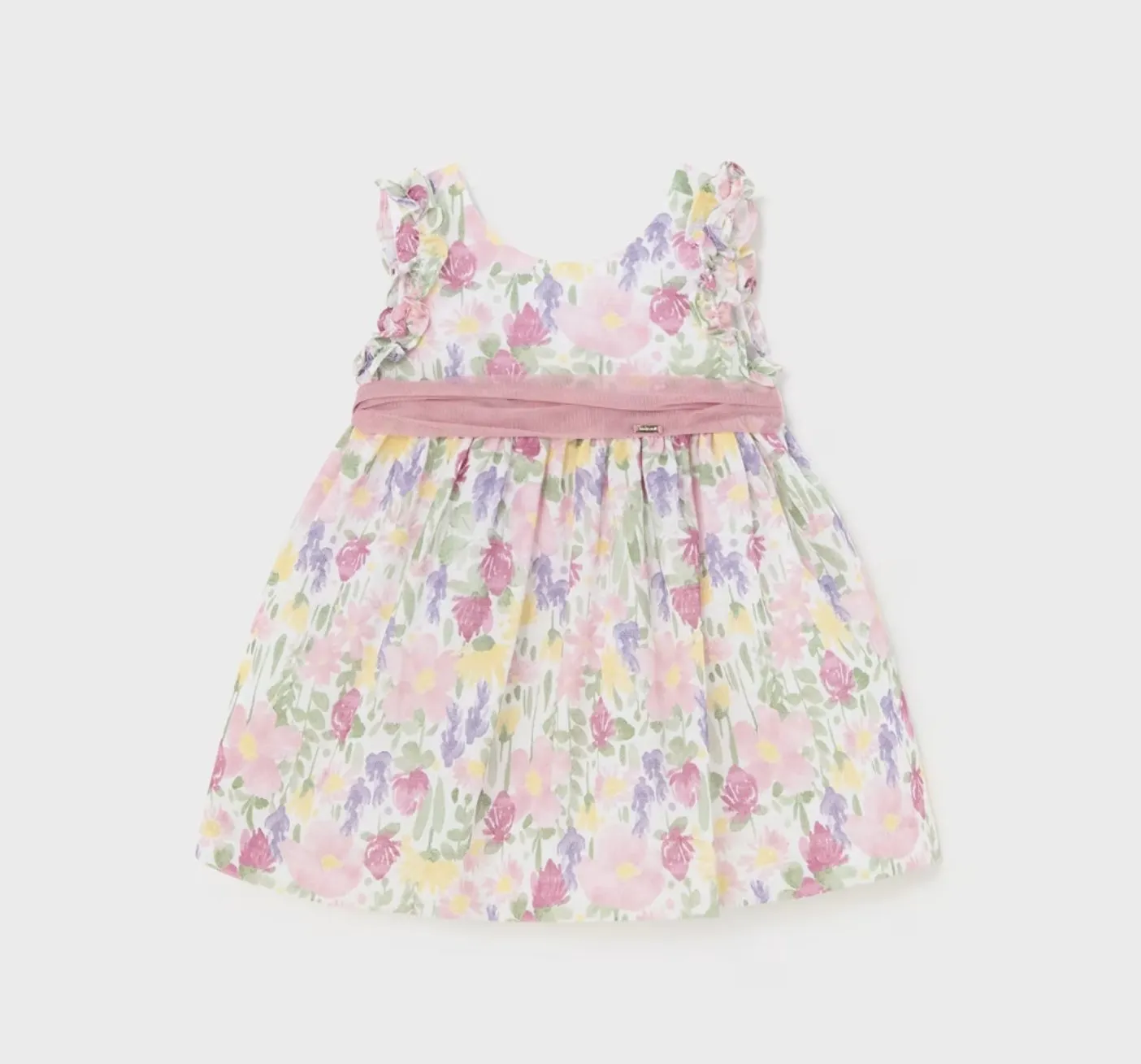 Mayoral Baby & Toddler Girls Floral and Tulle Sash Dress