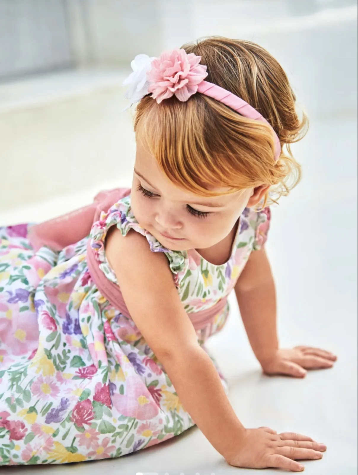 Mayoral Baby & Toddler Girls Floral and Tulle Sash Dress