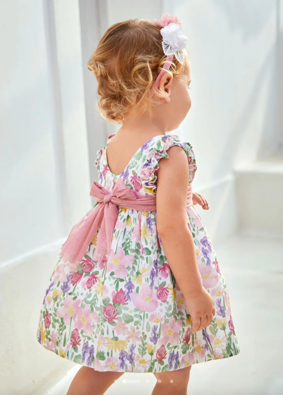 Mayoral Baby & Toddler Girls Floral and Tulle Sash Dress