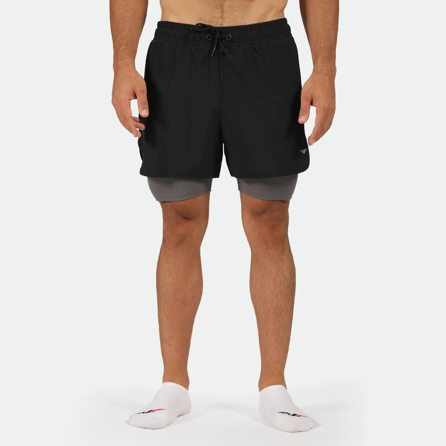 MEN-GO BEYOND-DYNAMIC-2 IN 1 SHORT (BLACK)