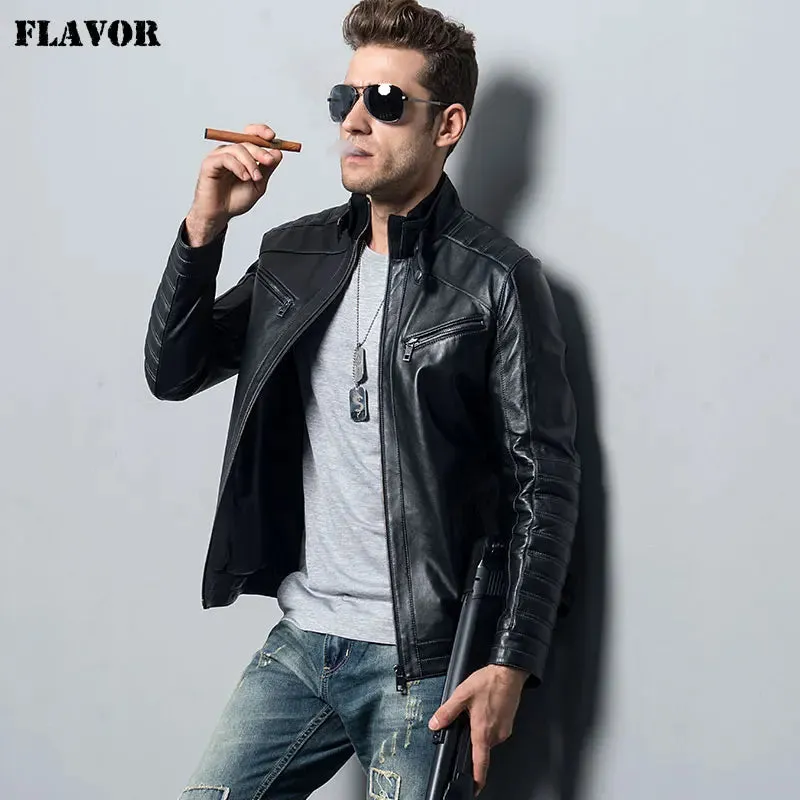 Men's Genuine Sheepskin Leather Jacket