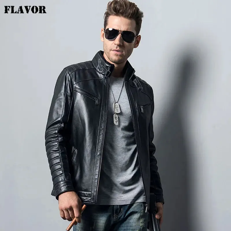 Men's Genuine Sheepskin Leather Jacket