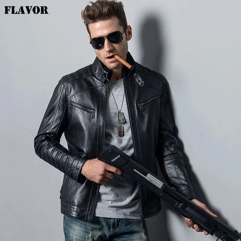 Men's Genuine Sheepskin Leather Jacket