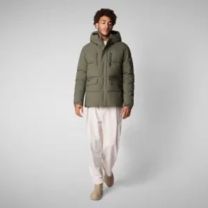 Men's  Hooded Parka Alter in Laurel Green