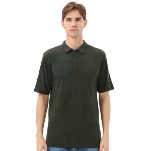 Men's Merino 170g Short Sleeve Polo Army Green