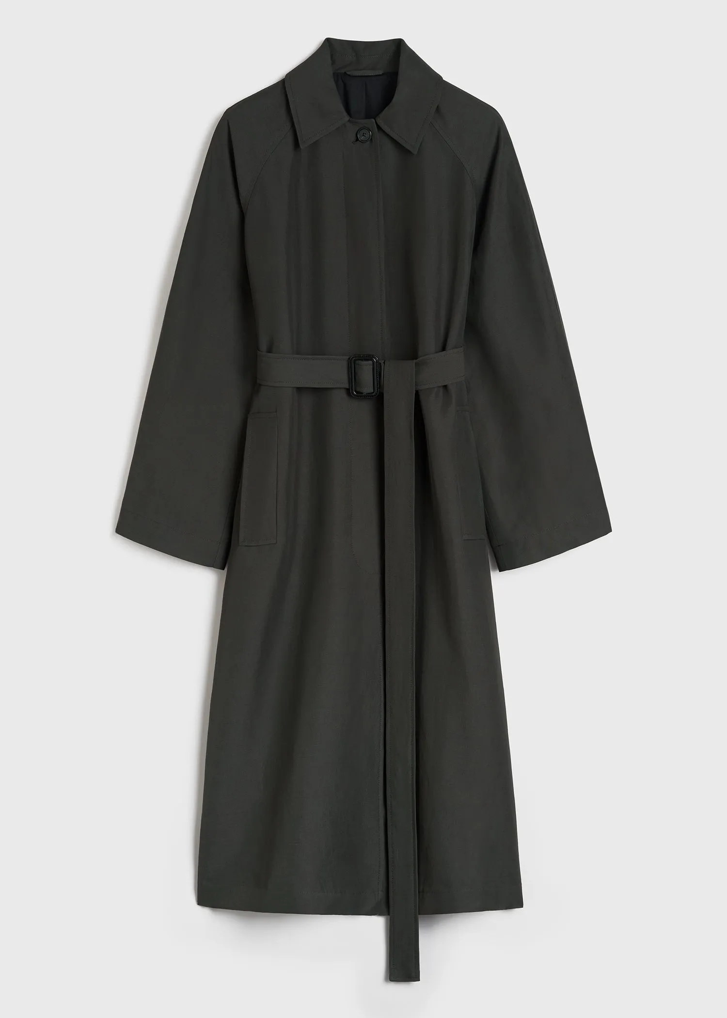 Minimalist summer coat anthracite