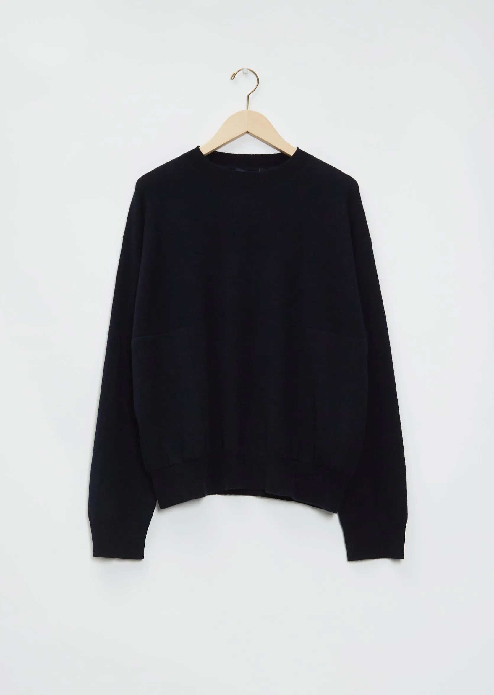 Moon Pocket Cashmere Sweater — Dark Navy