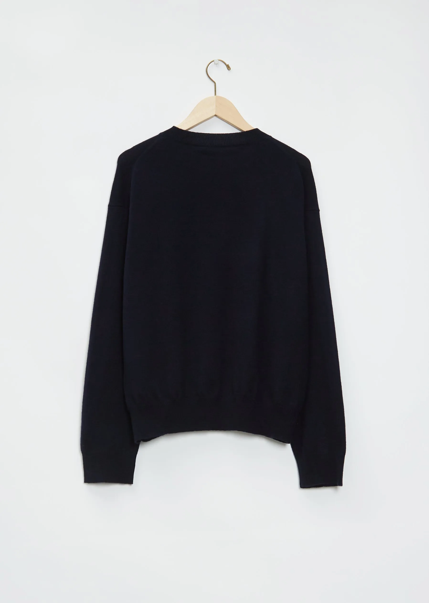 Moon Pocket Cashmere Sweater — Dark Navy