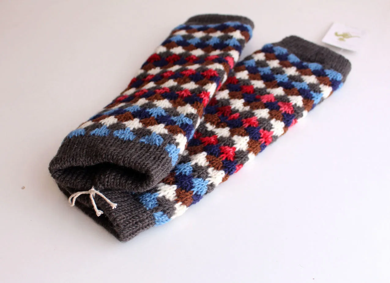 Multicolor Woolen Sherpa Legwarmers