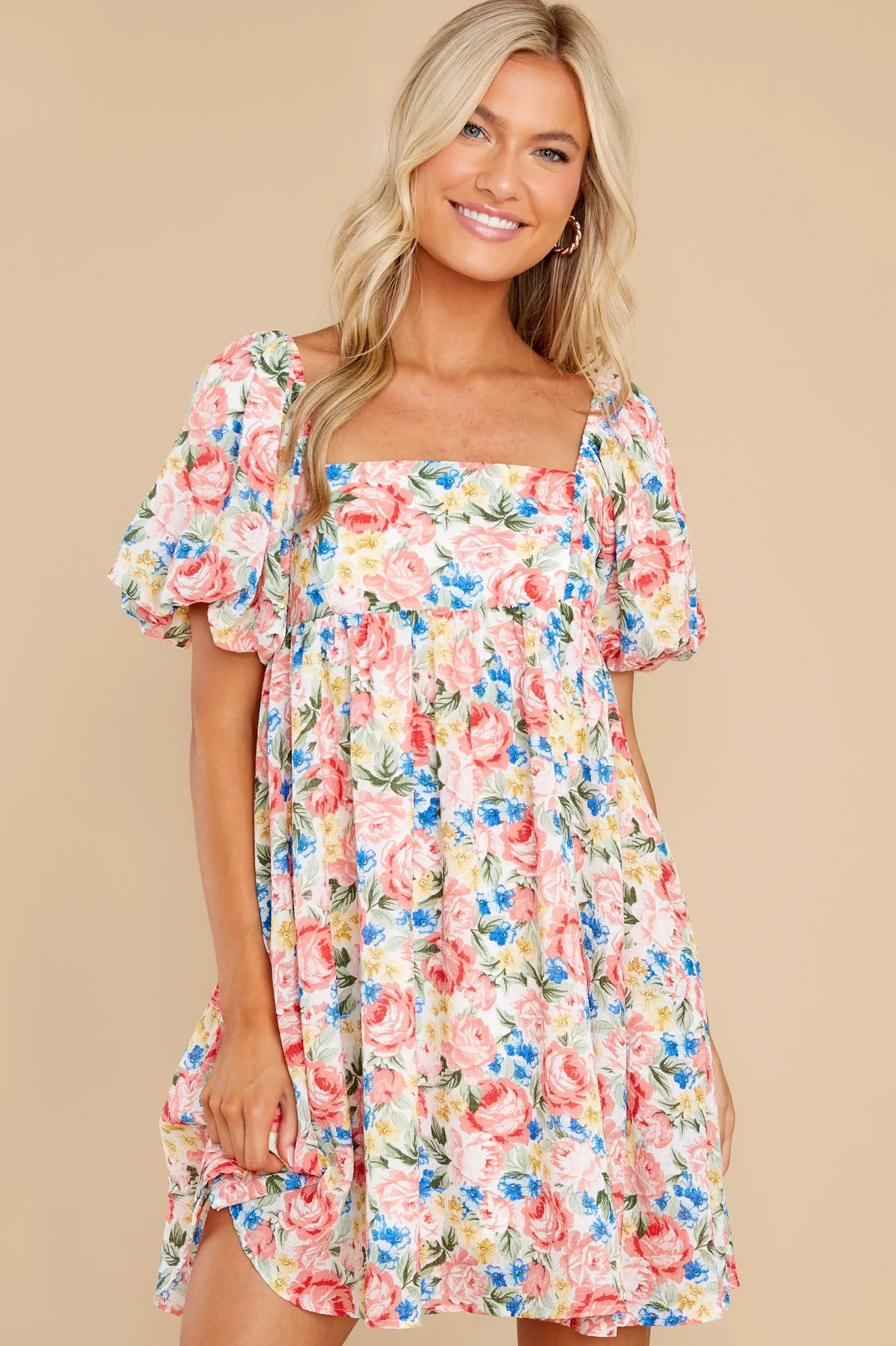 My Sweet Love Pink Multi Floral Print Dress