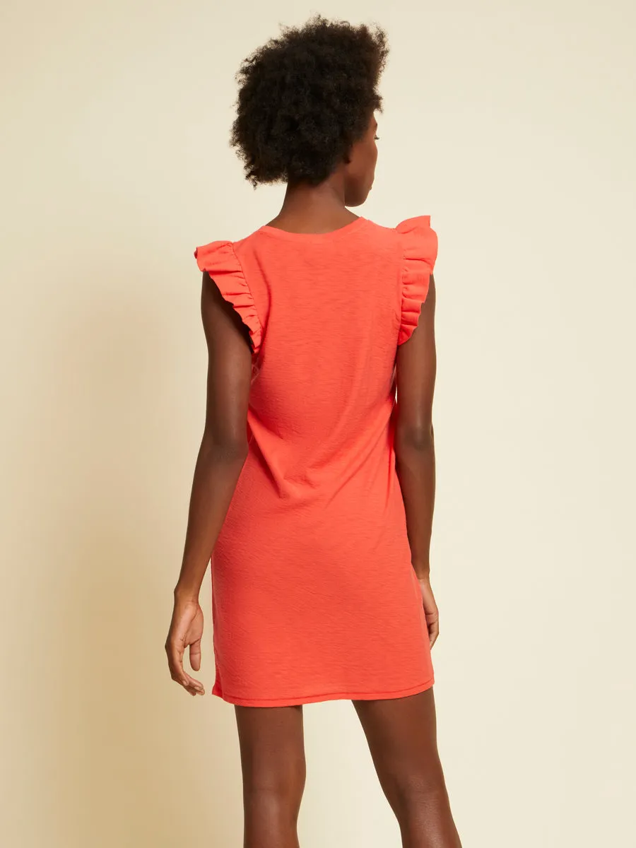 Nation LTD - Elliot Fused Ruffle Dress in Candy Apple