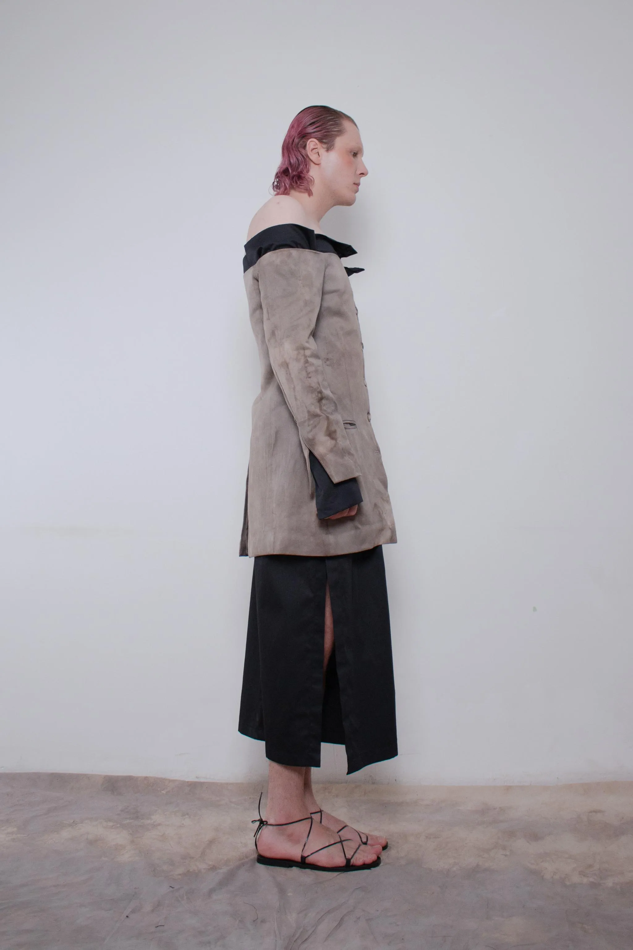 Naturally Dyed Light Cropped Tailored Jacket