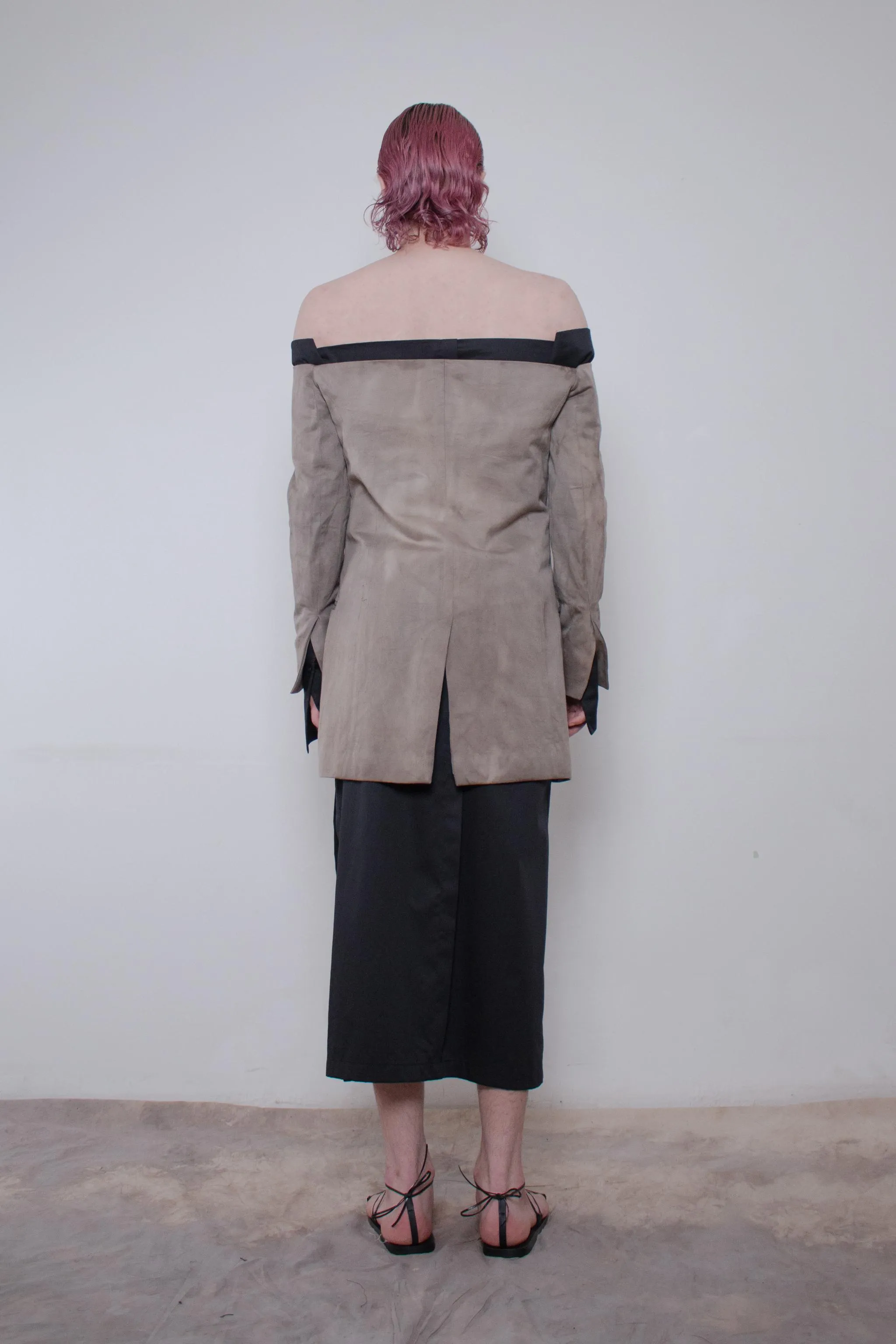 Naturally Dyed Light Cropped Tailored Jacket