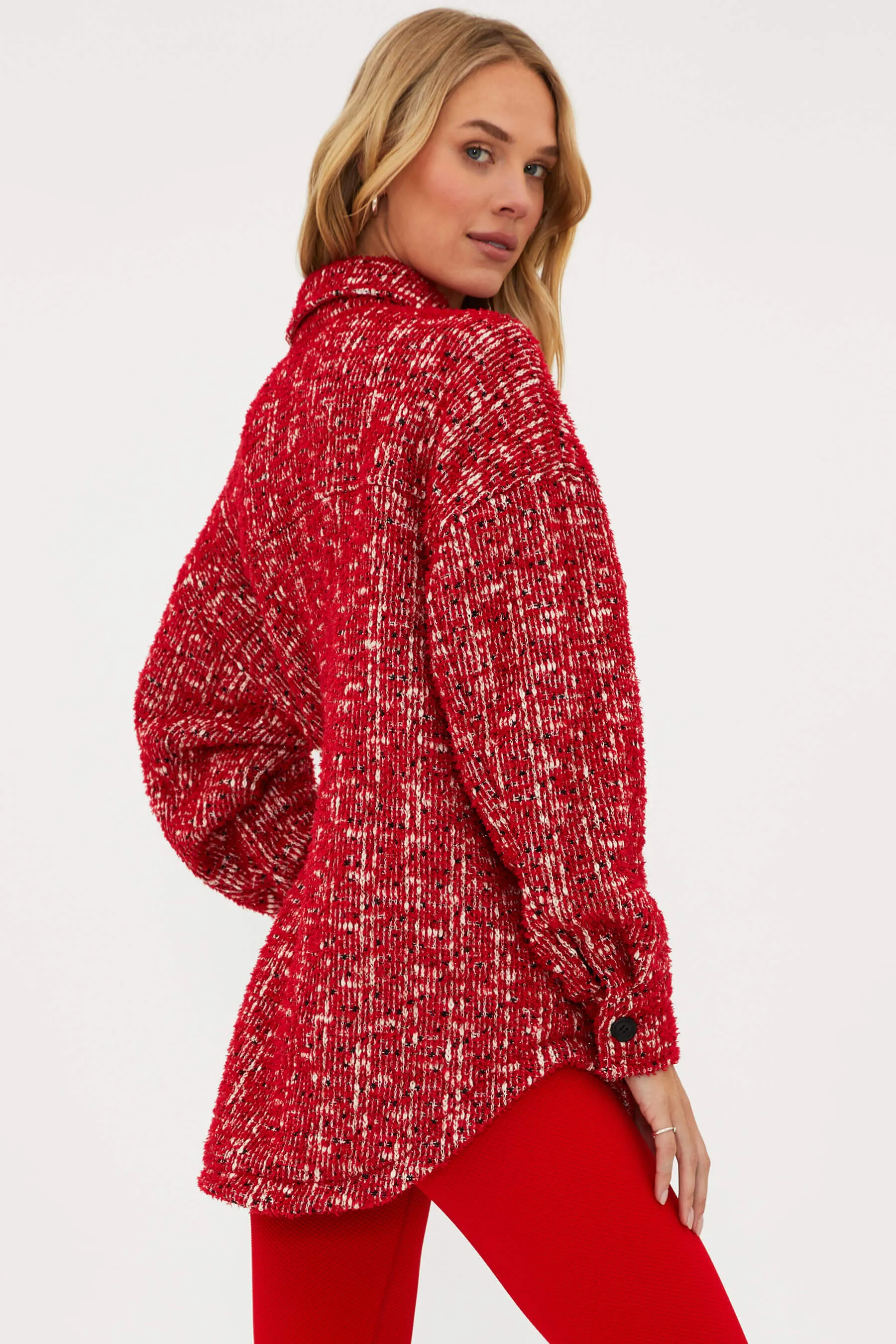 Noelle Shacket Merry Sparkle Tweed