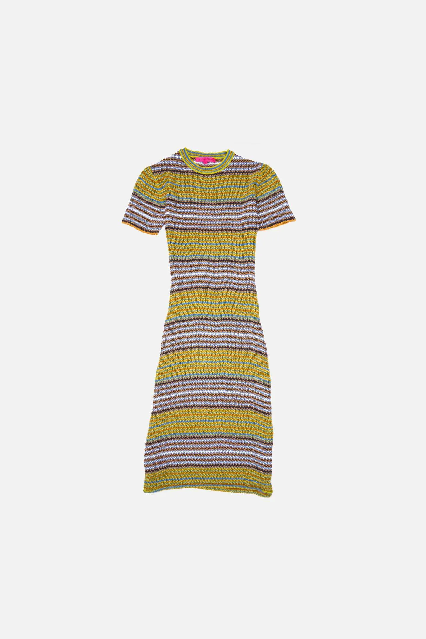 Nova Net Stripe Midi Dress