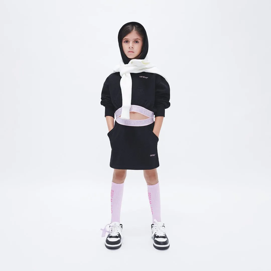 Off-White Girls Bookish Logo Band Skirt in Black