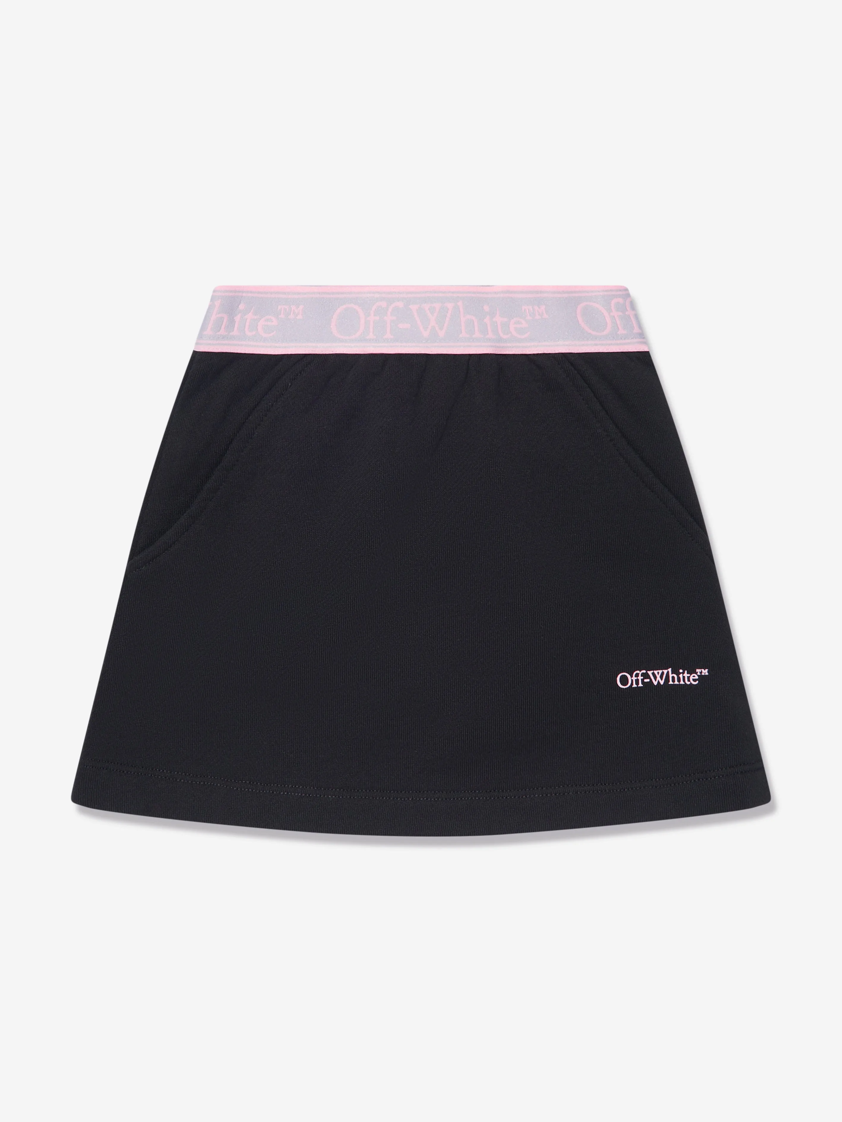 Off-White Girls Bookish Logo Band Skirt in Black