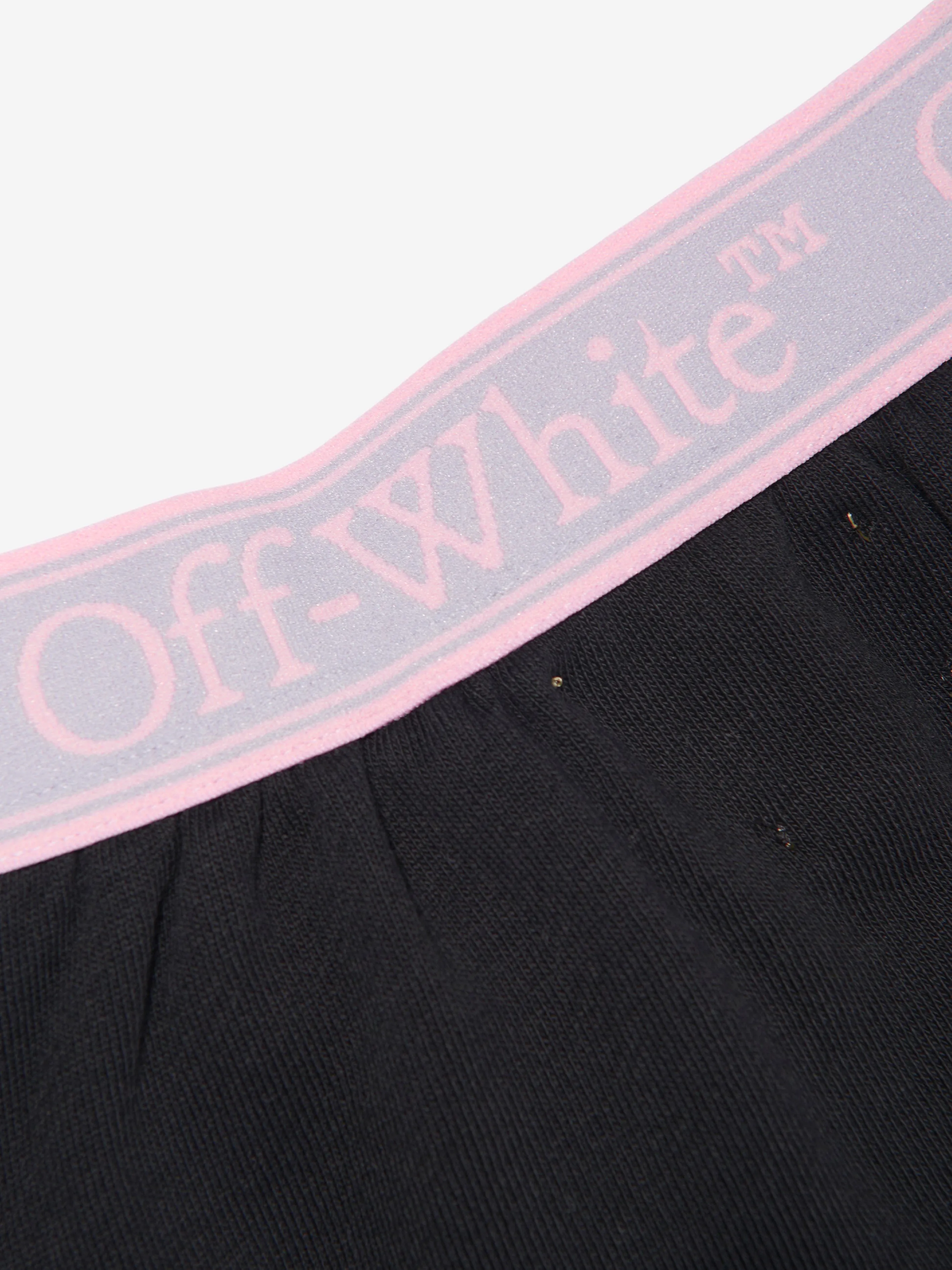 Off-White Girls Bookish Logo Band Skirt in Black