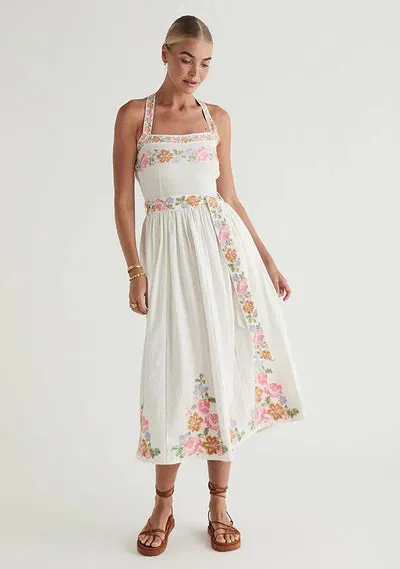 Ophelia Midi Dress - Ivory