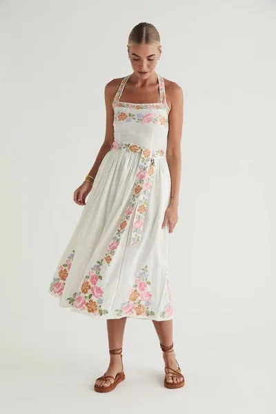 Ophelia Midi Dress - Ivory