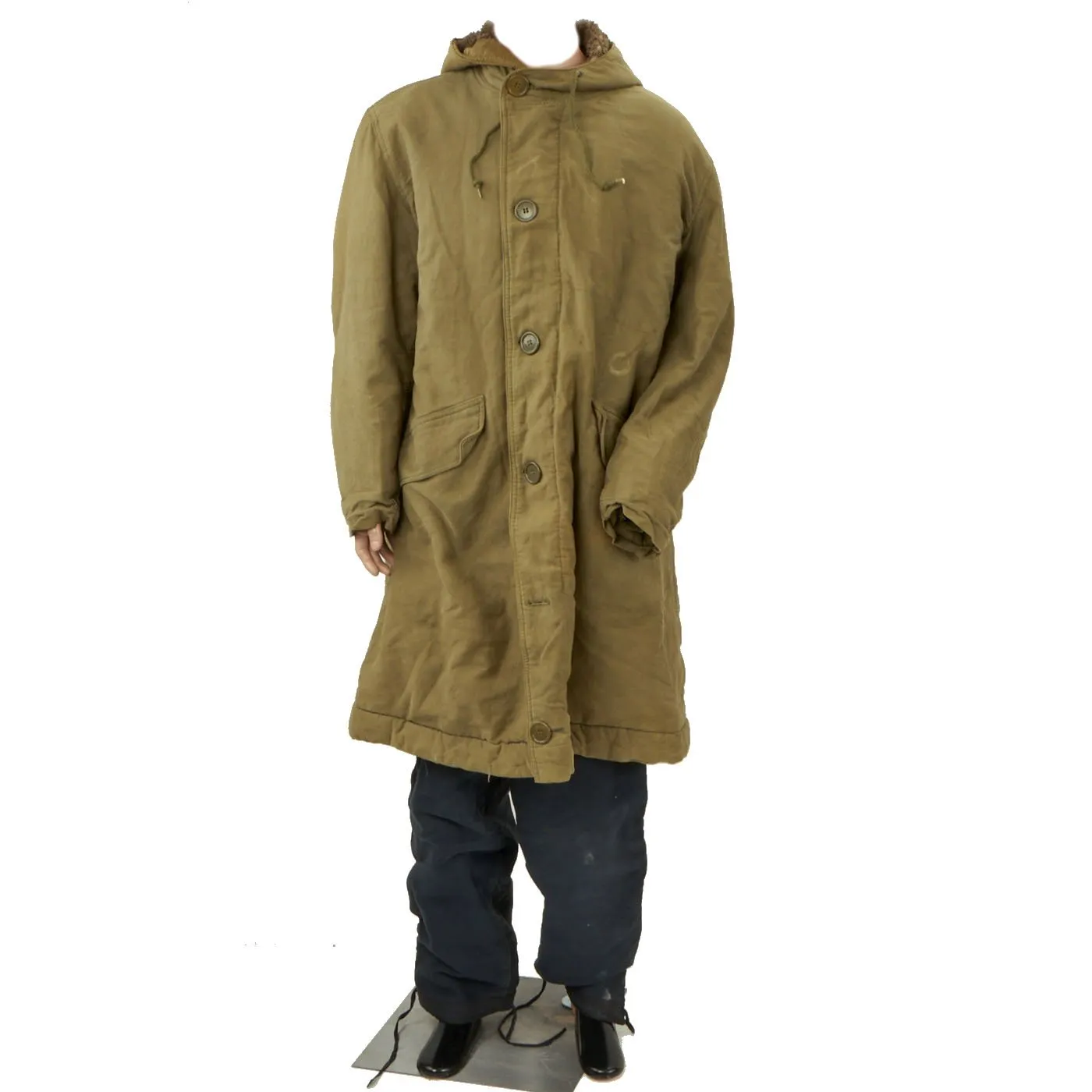 Original U.S WWII Navy N1 Winter Parka, Blue Deck Trousers, and M-1943 Winter Shoepacks - As Published in Reference Book