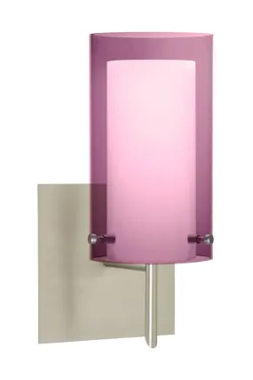 Pahu 1-Light Wall Sconce in Satin Nickel