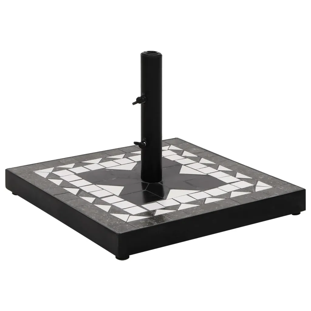 Parasol Base Black and White Square 12 kg