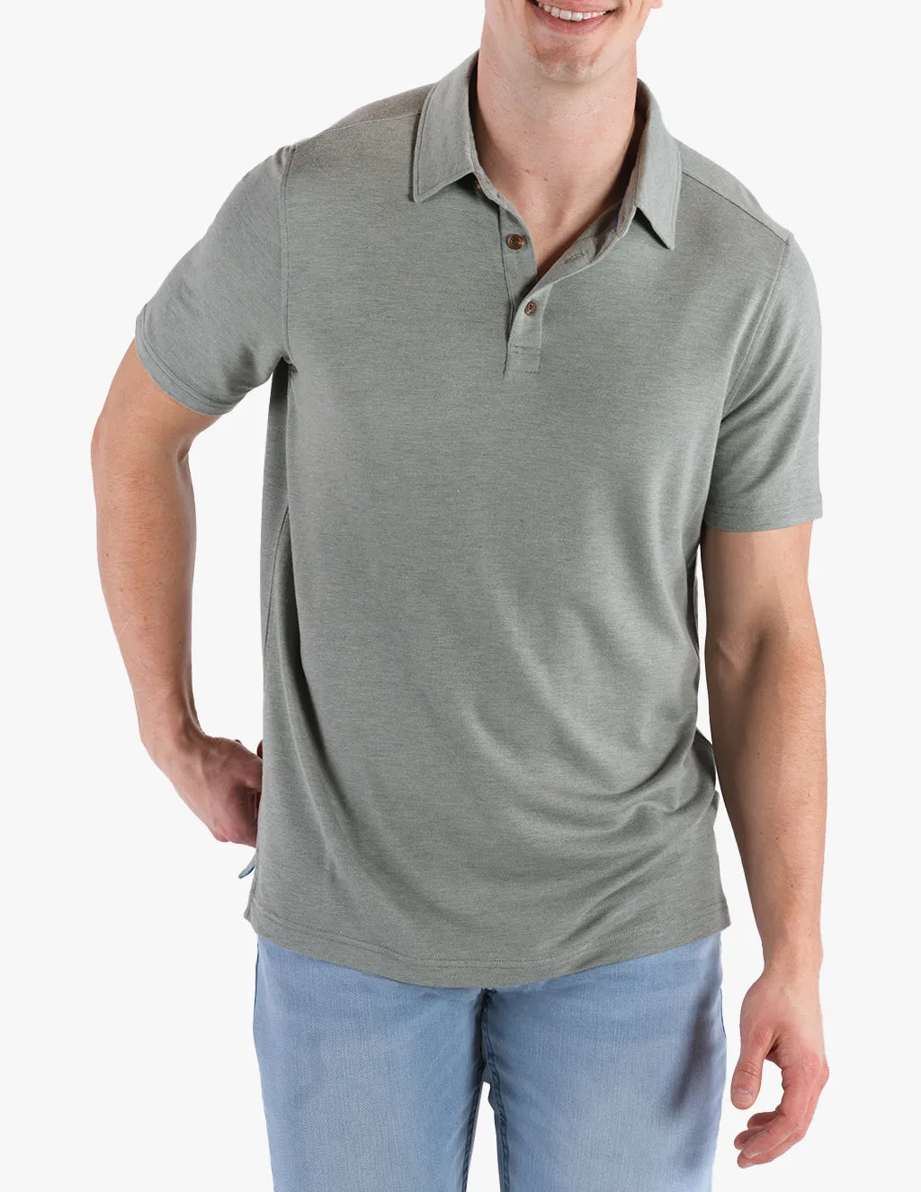 PINE CASHMERE POLO