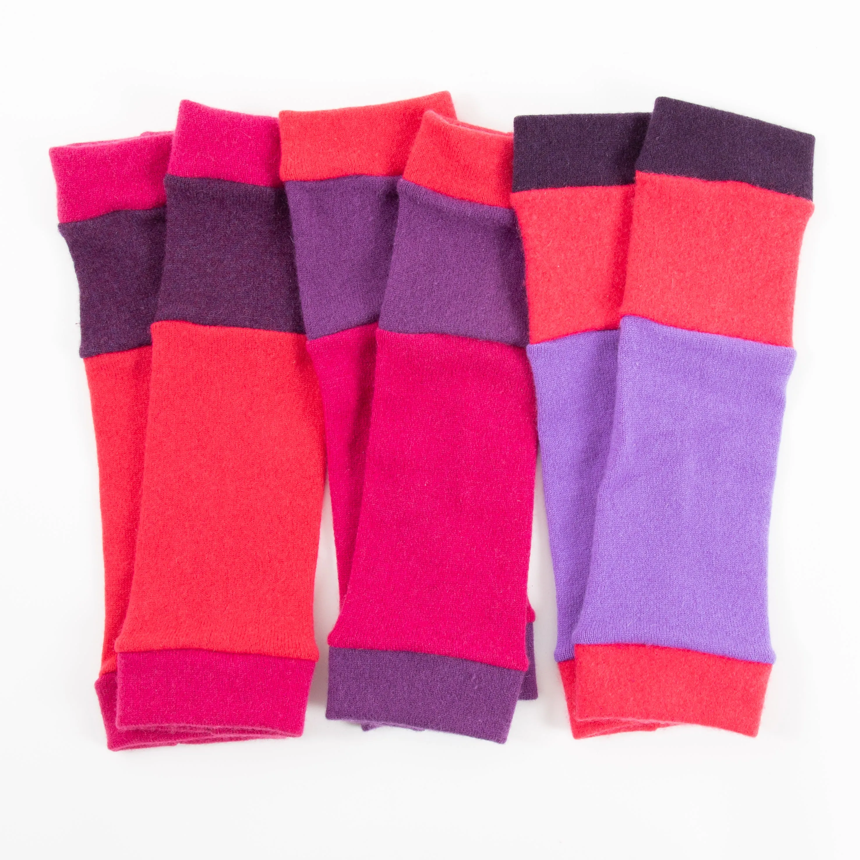 Pink and Purple Cashmere Ankle Warmers