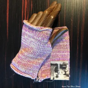 Pink Tweed Fingerless Gloves