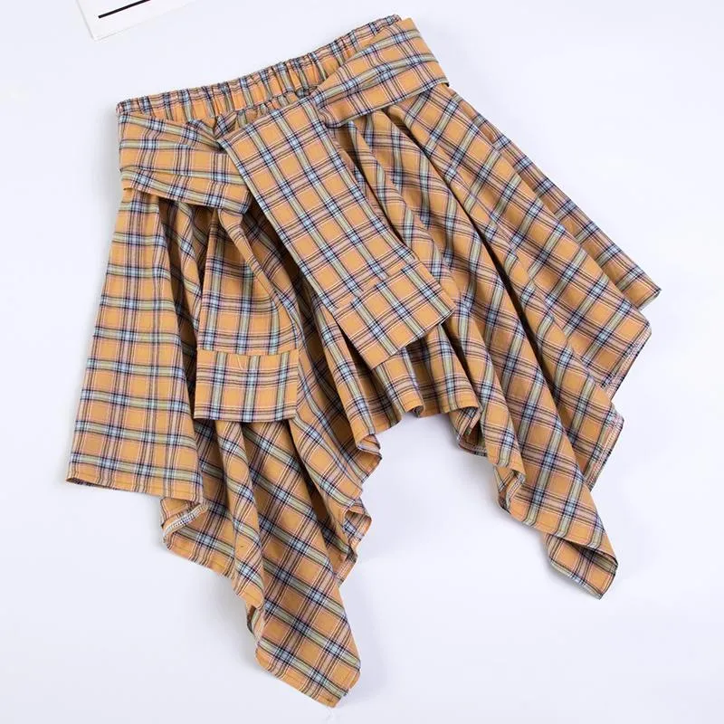 Plaid High Waist Short Skirt SD01351