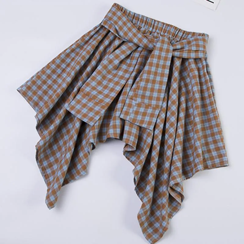 Plaid High Waist Short Skirt SD01351