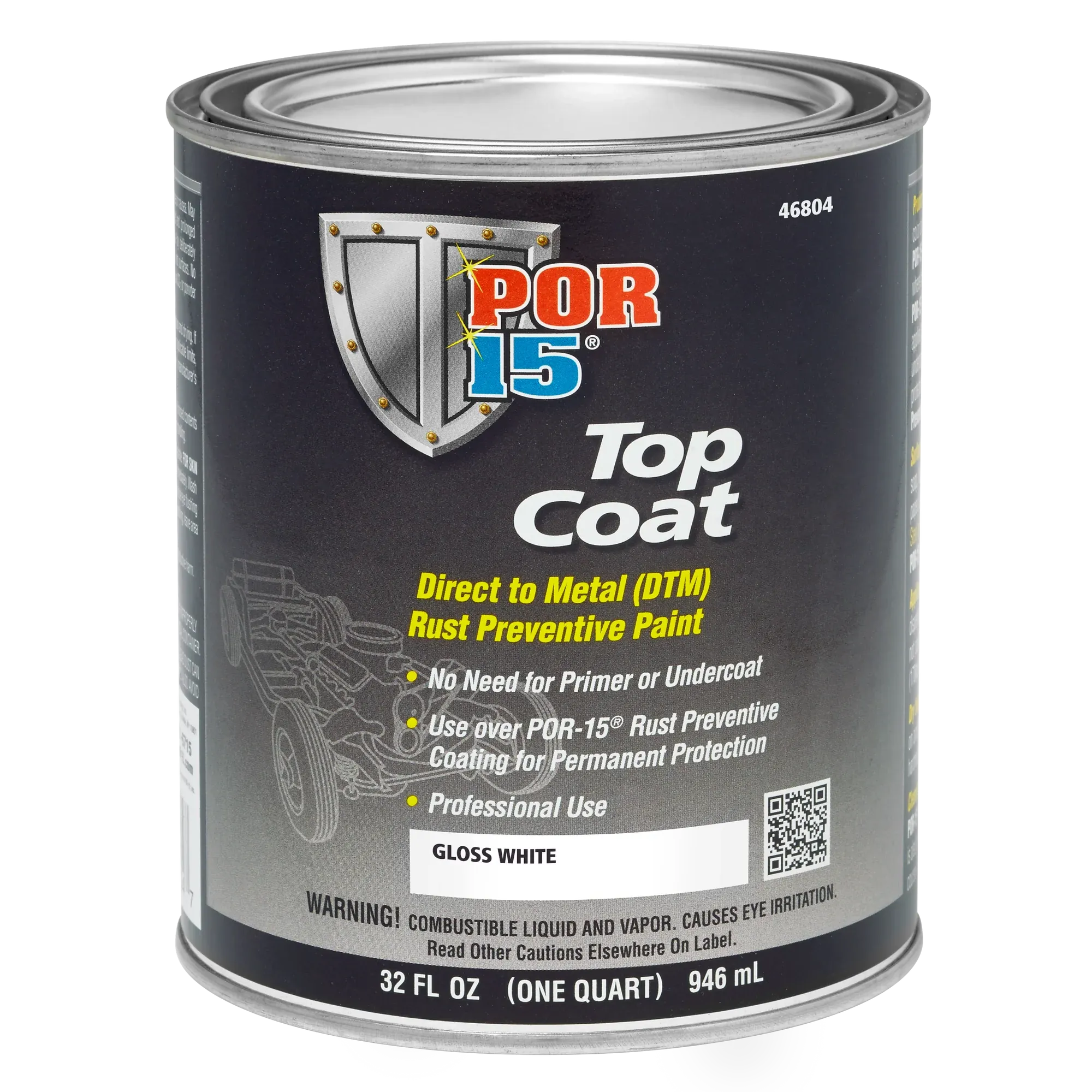 POR-15 Top Coat Direct to Metal (DTM) Paint (QUART)