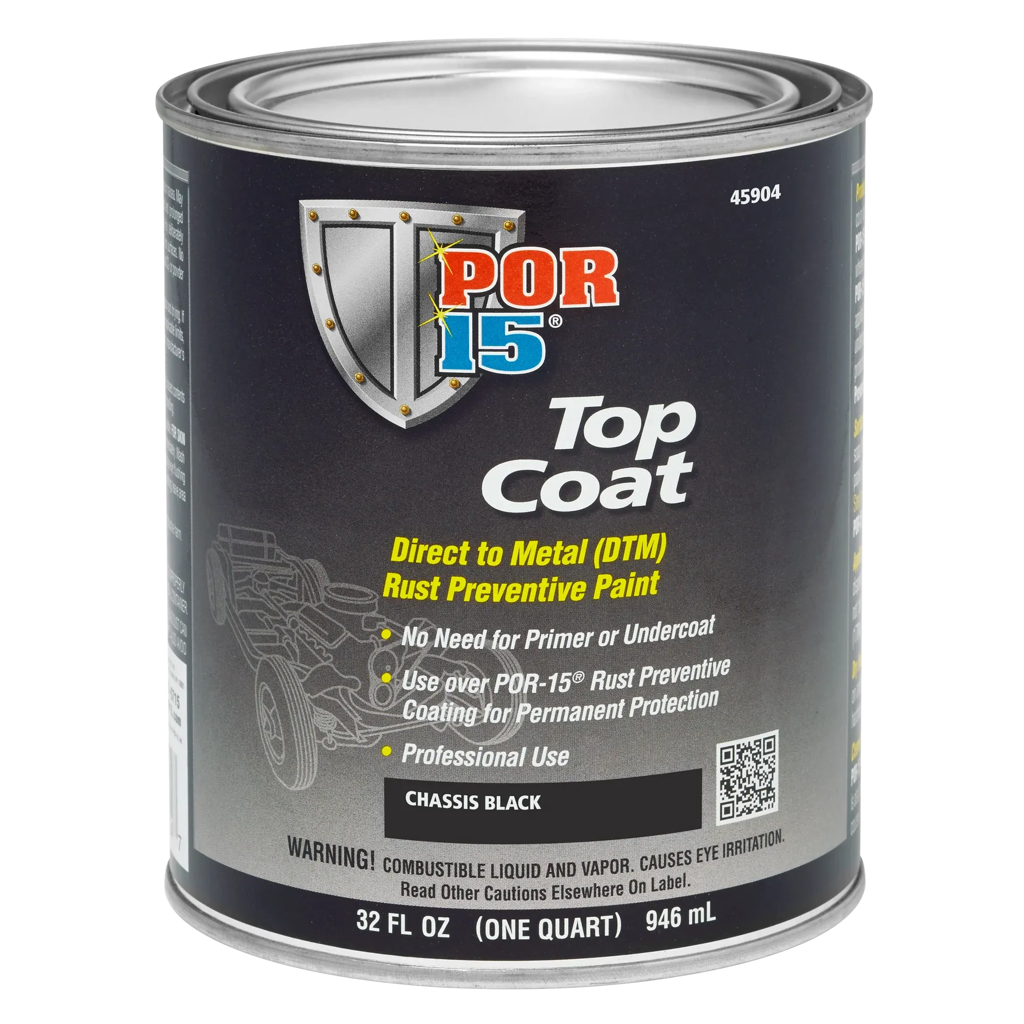 POR-15 Top Coat Direct to Metal (DTM) Paint (QUART)