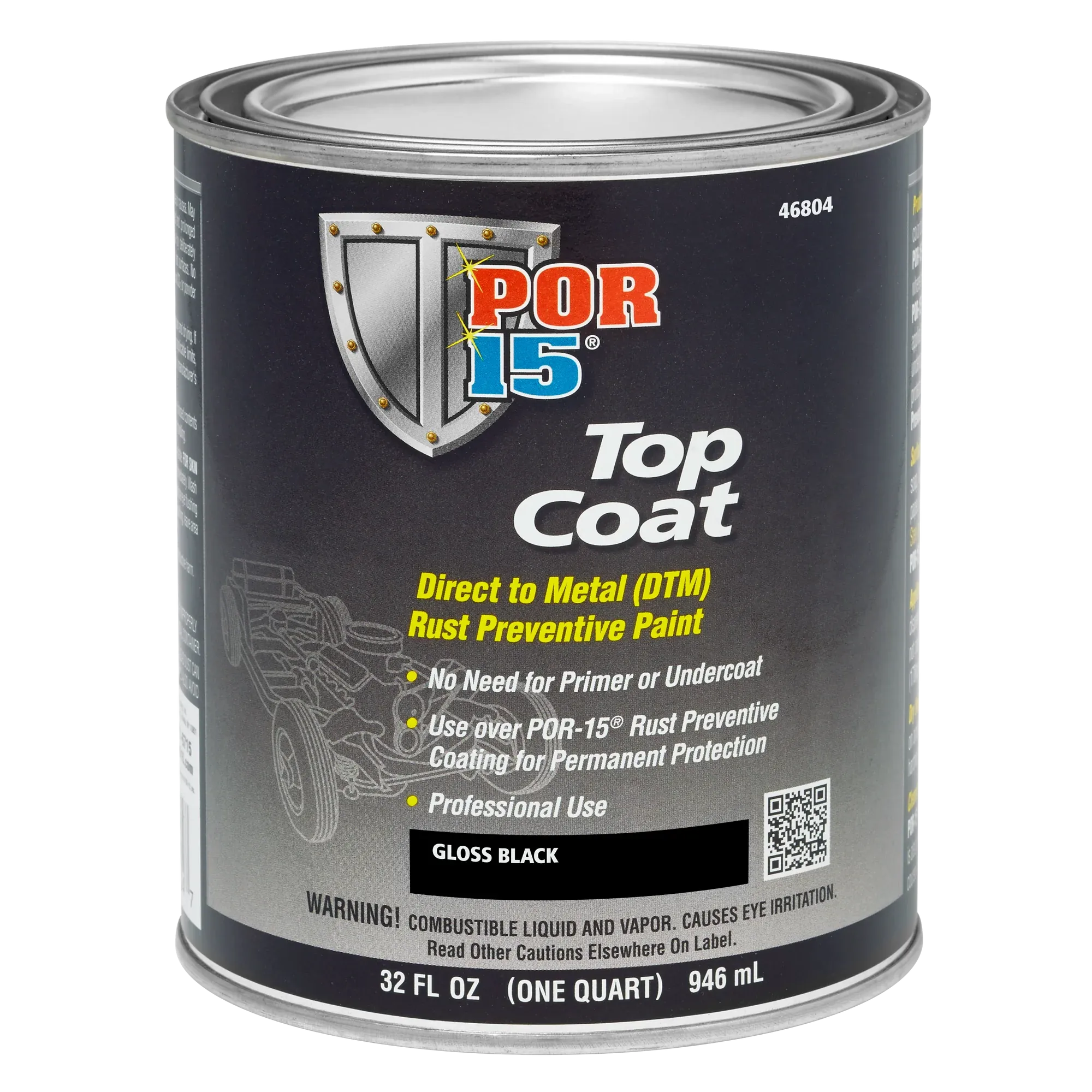 POR-15 Top Coat Direct to Metal (DTM) Paint (QUART)