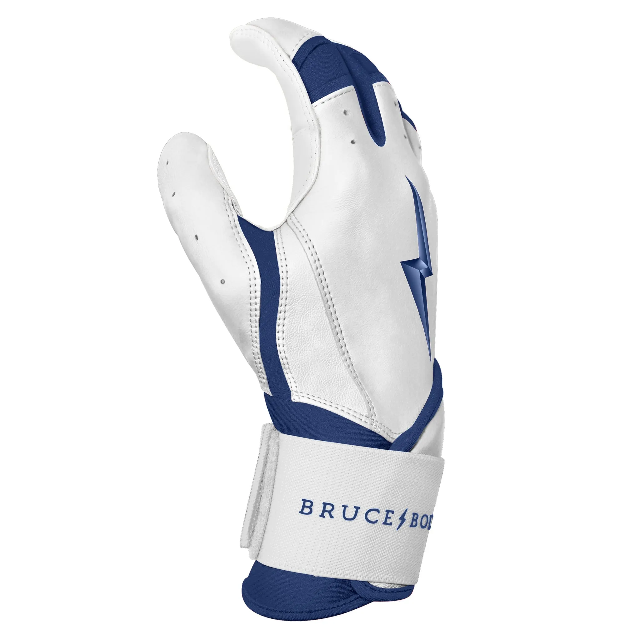 PREMIUM PRO CHROME Series Long Cuff Batting Gloves | NAVY