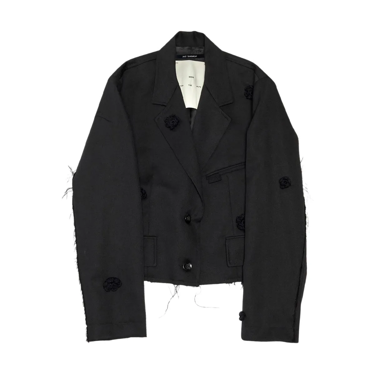 "Daisy" Cropped Drill Blazer 'Black'