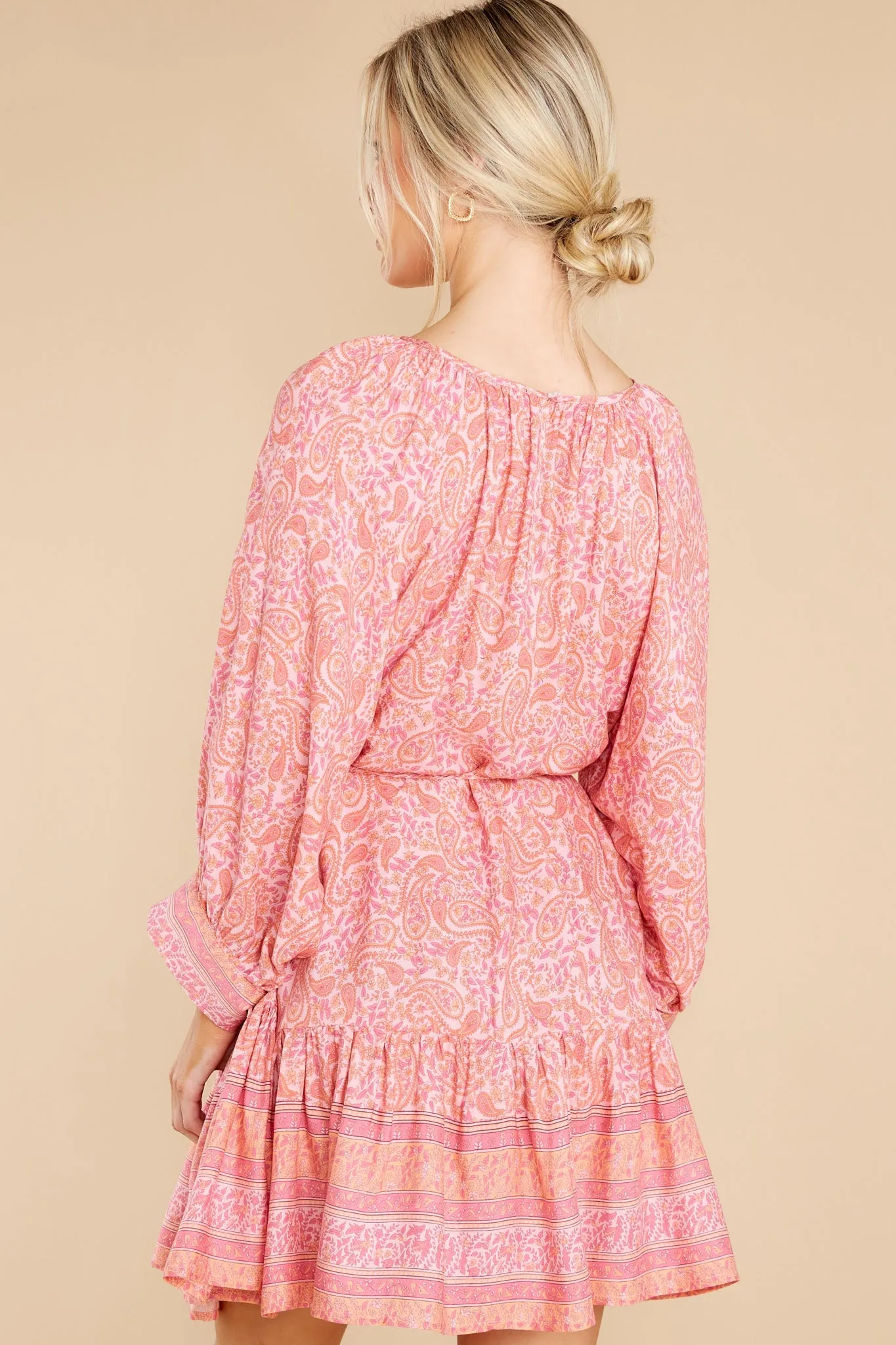 Radiant Beauty Pink Multi Print Dress