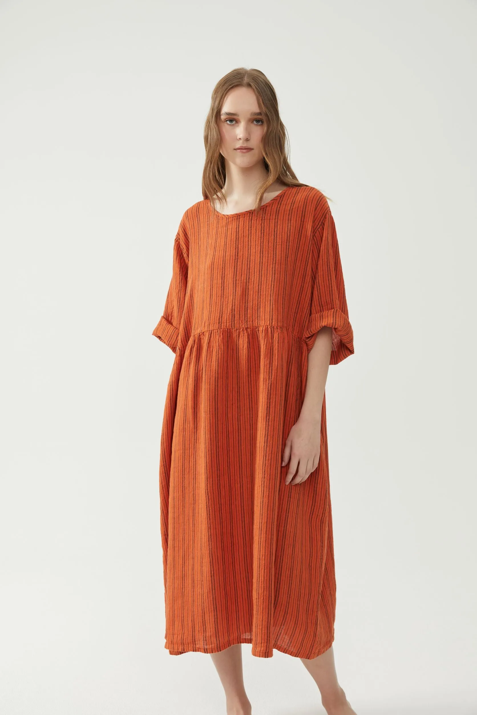 Reen Dress Pumpkin Stripe